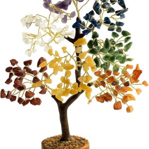 Edelsteinbaum - 7 Chakren - Golddraht