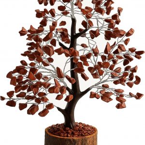 Edelsteinbaum - Roter Jaspis - Silberdraht